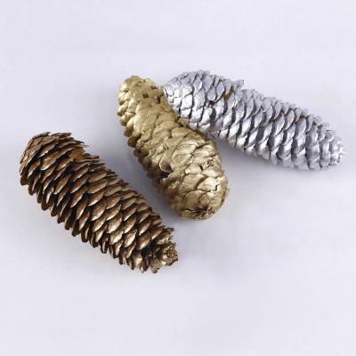 China Modern Plastic Gray Farmhouse Faux Pine Cones Custom Branded Home Decoration Multi Size for sale