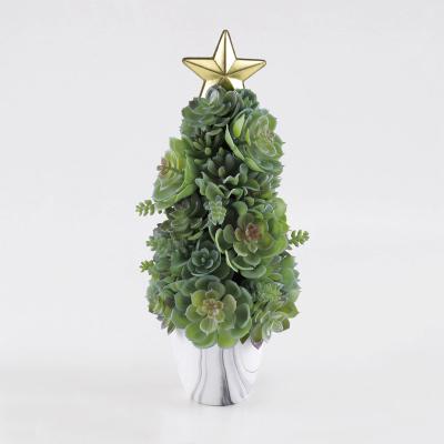 China Home Decoration China Manufacture Delicate Plastic In Ceramic Pot Faux Topiary Indoor Christmas Tree for sale