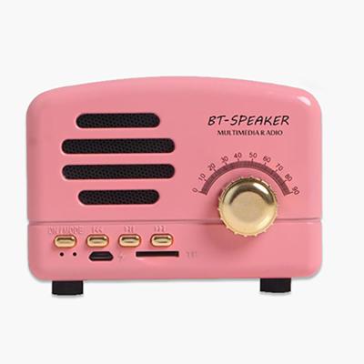 China AirPlay Wireless Vintage Retro BT Stereo Speaker TF Card Portable Handsfree Usb Slot Calls Radio Triple Bass Enh for sale