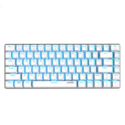 China Anti-Ghosting Ajazz AK33 Mechanical Gaming Keyboard Black/Blue Switch 82 Keys Wired Keyboard For PC Games Ergonomic Backlit Design for sale