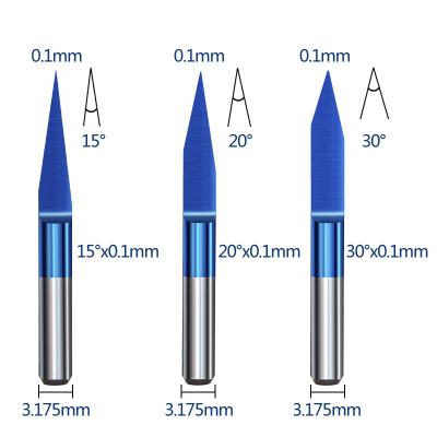 China Other XCAN 3.175mm End Mill Cutter Shank CNC Router Bit Nano Blue Coated Carbide Engraving Bit CNC Milling Tools for sale