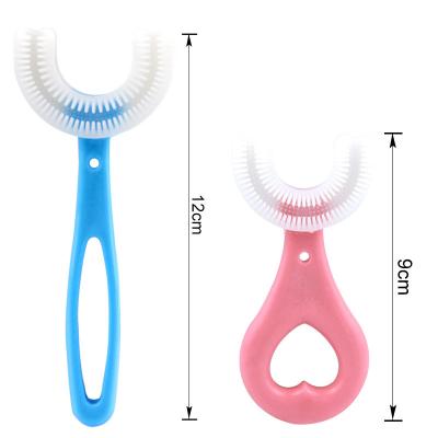 China Hot Selling Food Grade Silicone Toothbrush Manual Children U Shape Replacement Cleaning Brush Baby Toothbrush For Oral Care for sale