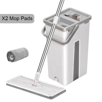 China 2022 Professional Hand Free 360 ​​Degree Microfiber Flat Spin Mop and Bucket Set Workable for All Floor Types and Windows for sale