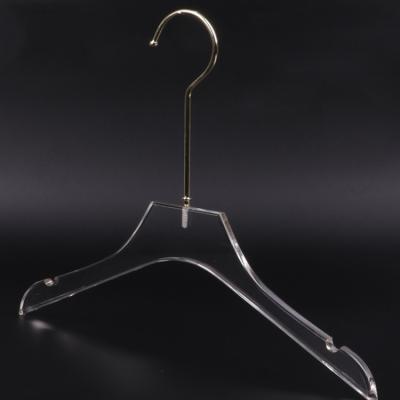 China SHOW UP wholesale kids clear plastic acrylic cheap size kids small clothes hanger for sale