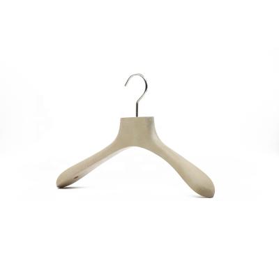 China Wholesale Custom Wide Luxury Wooden Coat Hanger Females Suit Hanger Kids Shoulders Beech Wood Coat Hangers for sale