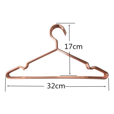 China Modern Reasonable Price Space Saving Metal Hanger Rose Gold Kids Children Metal Hanger for sale