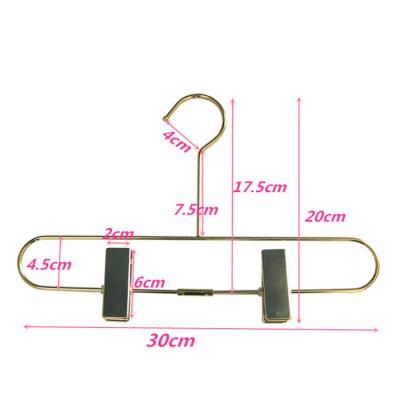 China New Design Modern Wholesale Price Metal Hanger Clothes Anti-slip Metal Panty Hanger With Clips for sale