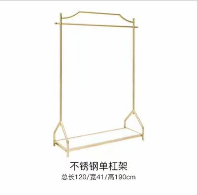 China Hot Sale Luxury Clothing Shelves , Customized Metal Display Clothing Shelves For Boutique for sale