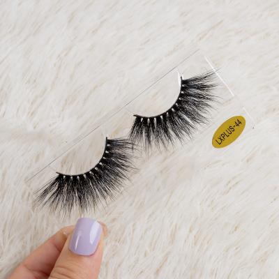 China Cheap Natural Fake Eyelas Own Private Label 5D Mink Eyelashes LXPLUS 44 From Brand 5D Mink Lashes Wholesale Eyelashes Vendor for sale