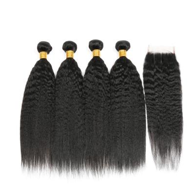 China Brazilian Remy Hair Weave Kinky Yaki Straight Hair Silky Straight Hair Curly Weave On Sale for sale