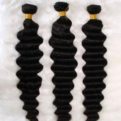 China Silky Straight Natural Deep Wave Color Virgin Hair Raw Unprocessed Virgin Hair Weft On Hot Sale for sale