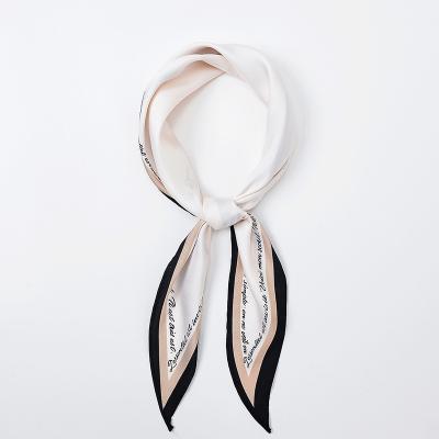 China Corner Scarf Band Hair Trend Female Scarf Medium Small Long Letter Thin Decorative Female Pointed Scarf for sale