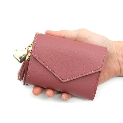 China Viable Korean Women's Wallet PU Sedex Audit Supplier Short Recycled Little Girl Zipper Bag Zero Wallet for sale