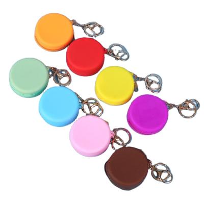 China Silicone Viable Round Wallet Promotional Gift Simple And Soft Key Chain Bag for sale