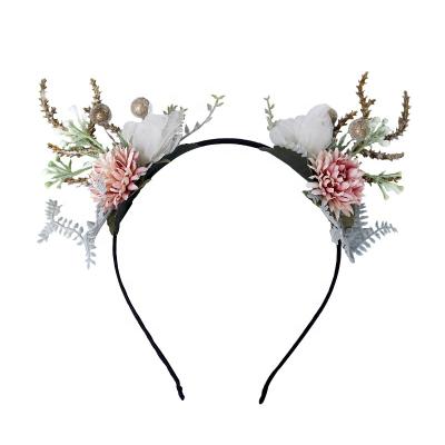 China Vintage European and American Children's Headbands Christmas Flower Adult Hair Accessories for sale