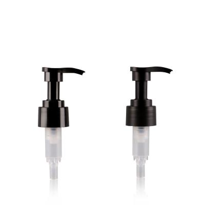 China Non Spill 24mm Black Soap Dispenser Pump Complete For Cosmetic Bottle for sale