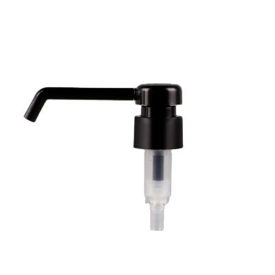 China Non Spill Wholesale 28mm Long Nozzle Dispenser Pump Tops Smooth Cap For Sanitizer Products for sale