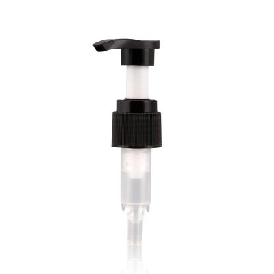 China Non Spill 24/410 Black Wholesale Lotion Pump Ribbed Plastic Pump Screw Pump Dispenser Pump For Bottle for sale