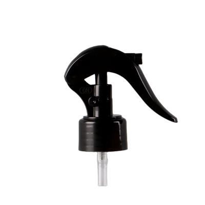 China Non Spill 28mm Black Plastic Mini Trigger Sprayer Pump Complete For Bottle for sale