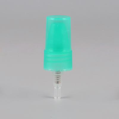 China Non Spill Ribbed Plastic Fine Neck Mist Sprayer Mist Spray Caps 20/410 Green for sale