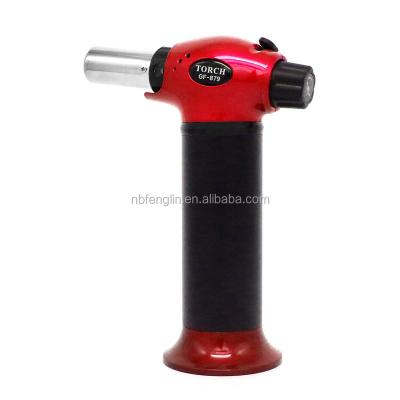 China High Quality New Design Flame Kitchen Refillable Torch Gas BBQ Custom Torch Lighter for sale