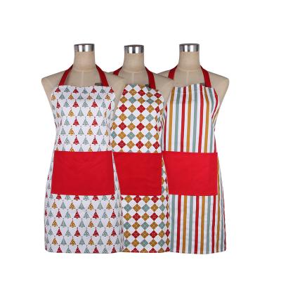 China Doctorhome Christmas Theme Hot Selling High Quality Kitchen Cooking Cotton Chef Apron Along for sale