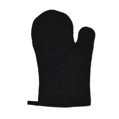 China Heat Resistant Kitchen Cooking Heat Resistant Cotton Black Promotion Oven Glove for sale