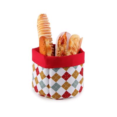 China Hot Selling Viable Doctorhome Food Storage Basket Round Soft Cotton Folding Bread Basket for sale