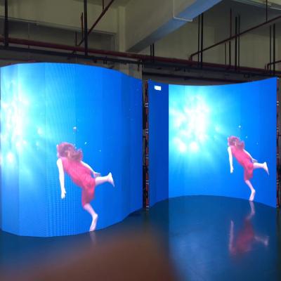 China HD Indoor Advertising Led Video Wall P2.6 P2.9 P3.9 P4.8 Curved Led Screen Flexible Led Video Display for sale