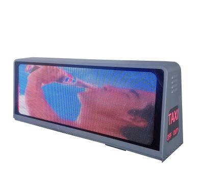 China Waterproof Advertising Taxi Street Car Sign Double Sided P5 Outdoor LED Scrolling Top LED Display for sale