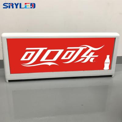 China Waterproof Double Sided Car LED Display Sign P5 Taxi LED Advertising Taxi Outdoor Scrolling Top Top Screen for sale