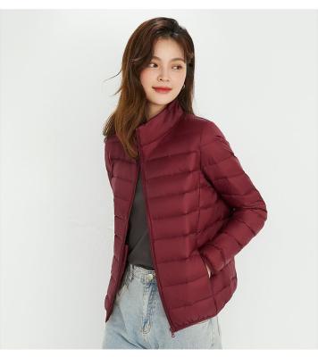 China Waterproof Packable Piumino Stripper Foldable Winter Down Jacket For Women for sale