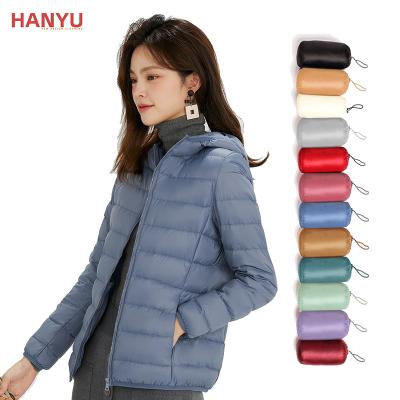 China Wholesale Fashion Down Coat Waterproof Fast Shipping Ultralight Basic Thin Jacket With Hooded for sale