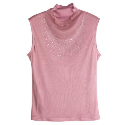 China Sale 100% Silk Mesh Knitted Vest Women's Slim Fit Top Slim Fit Silk T-Shirt Top QUICK DRY Warm Silk for sale