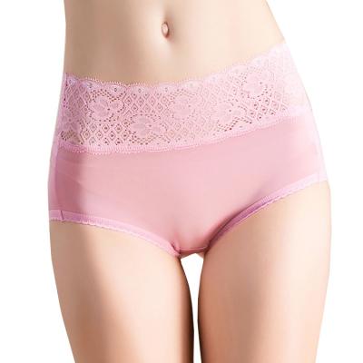 China Antibacterial wholesale hot sale soft and breathable lace silk panties for women for sale