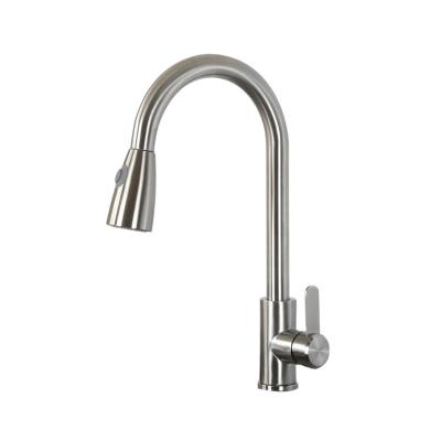 China Modern Stainless Steel Faucet Modern Kitchen Hot And Cold Pull Out Kitchen Sink Faucet for sale