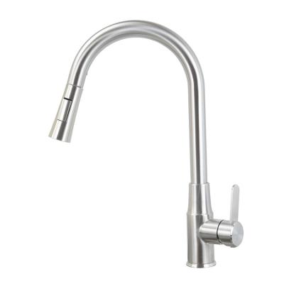 China Contemporary SUS304 Stainless Steel Faucet Pull Out Kitchen Faucet Brushed Nickel Kitchen Faucet for sale