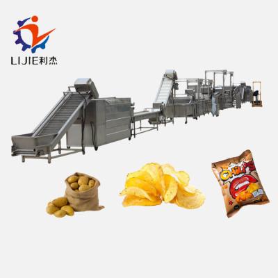 China Factory Automatic Settings Fresh Potato Chips Frying Cassava Chips Processing Spiral Chips Making Machine for sale