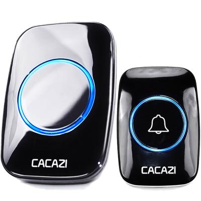 China Modern Cacazi UK Eu Plug Us Right Ring Doorbell Smart Doorbell With Led Radio 300M Waterproof Remote Intelligent for sale