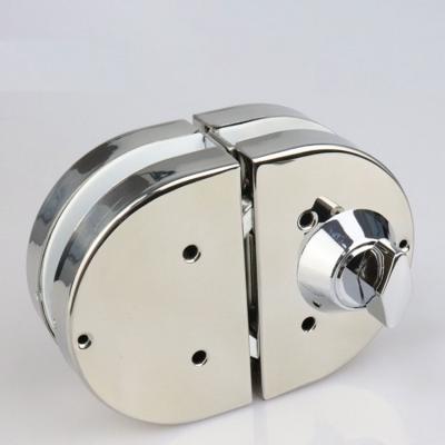 China New Arrival Round Cylinder Glass Door Stainless Steel Button Key Safe Waterproof Round Type Frameless Cylinder for sale