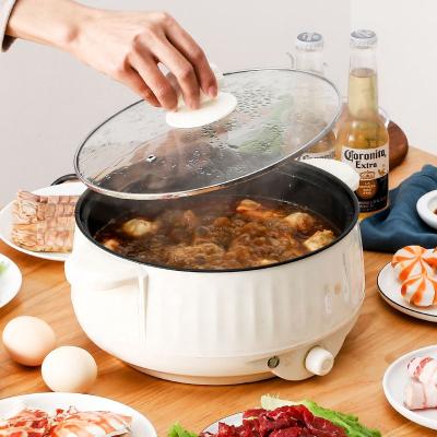 China Household Factory Direct Electric Hot Pot Stainless Steel Electric Stock Pot With Steamer for sale