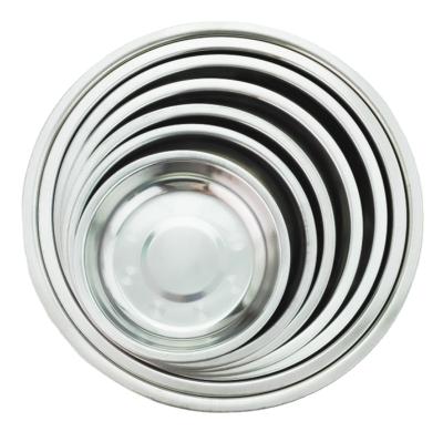 China Sustainable Factory Selling 410 Stainless Steel Round Food Dish Kitchen Dinner Plate for sale