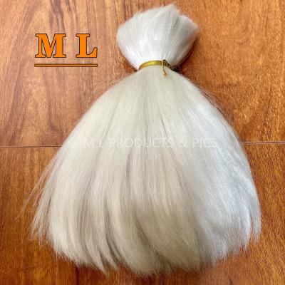 China Hair Extensions TIANZHU Yak Hair 100% Yak Tail Hair Good With White Color 12