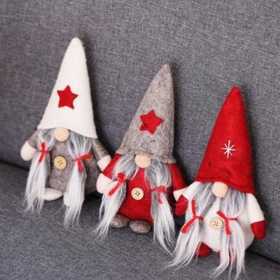 China Red Faceless Santa Doll In Yiwu Hanging Xmas Cloth Elf Decor Gnome Leg Dolls Decoration Cheap Hug Basket for sale