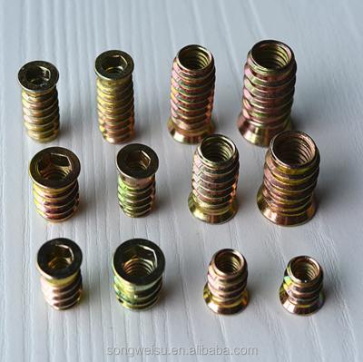 China Heavy Industry BSCI Approved OEM Brass Insert Nut, Customized GALVANIZED Furniture Nut For Wood Professional Manufacturer Wholesale for sale