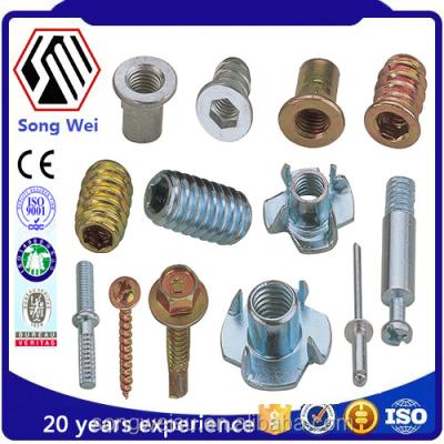 China Hardware Furniture Fastener Furniture Connector Insert Nut Brass Wood Screws Most Customized Factory Direct Selling High Quality for sale