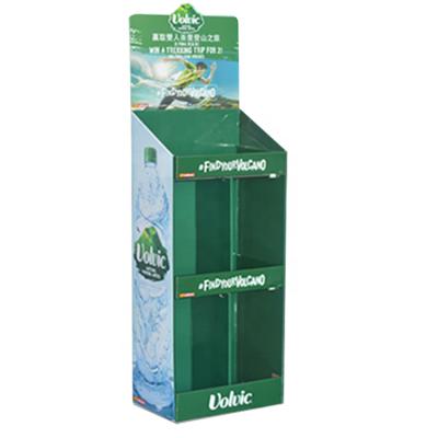 China Suitable For Carrying Out With Products Before Shipping Green Stand Up Pop Cardboard Display For Bottled Pure Water for sale