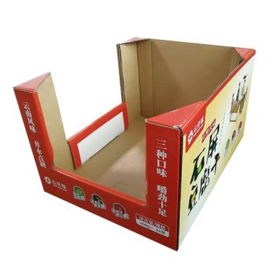 China Custom Strong Stacking Cardboard Trays PDQ Display For Vending Food With Stacking Design for sale