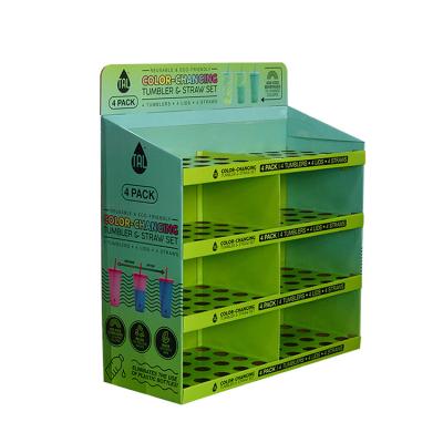 China Suitable For Carrying Out Before Shipping Customized Strong Cardboard POS Pallet Display Display Stand For Carrying Out With Cups for sale