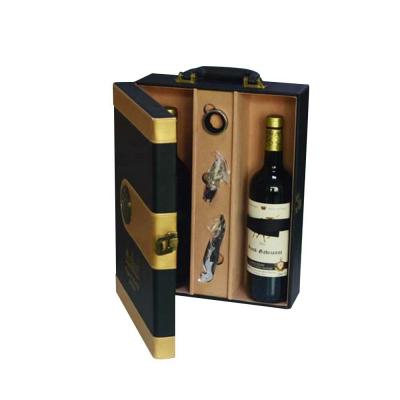 China Good Quality Recyclable High End Wine Gift Box / Gold Velvet Wooden Packaging Box for sale